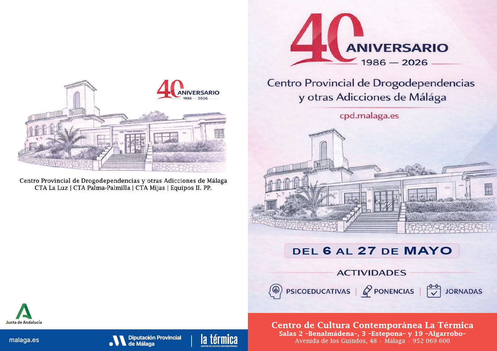 Díptico 40 Aniversario CPD Málaga - Parte 1